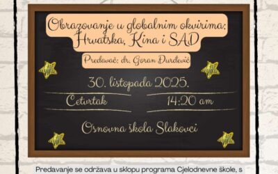 Predavanje za učitelje OŠ Slakovci i škole partnere u programu Cjelodnevne škole