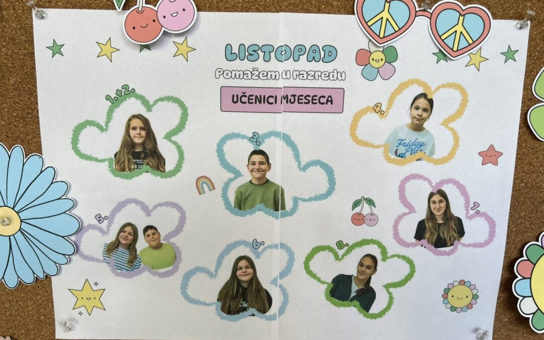 Učenici mjeseca u projektu „Mala škola pomaganja“