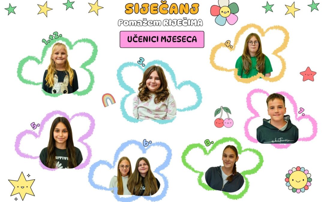 Odabrani učenici mjeseca siječnja – Pomažem riječima