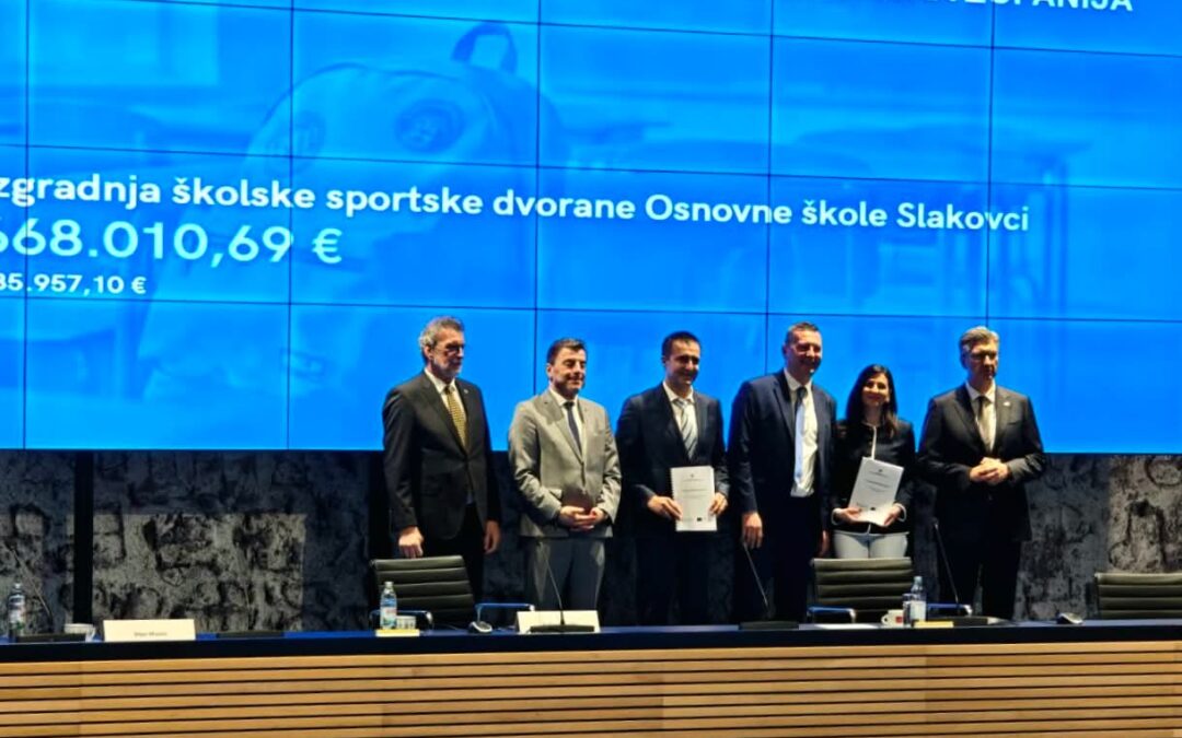 Odluka o financiranju izgradnje sportske dvorane u OŠ Slakovci
