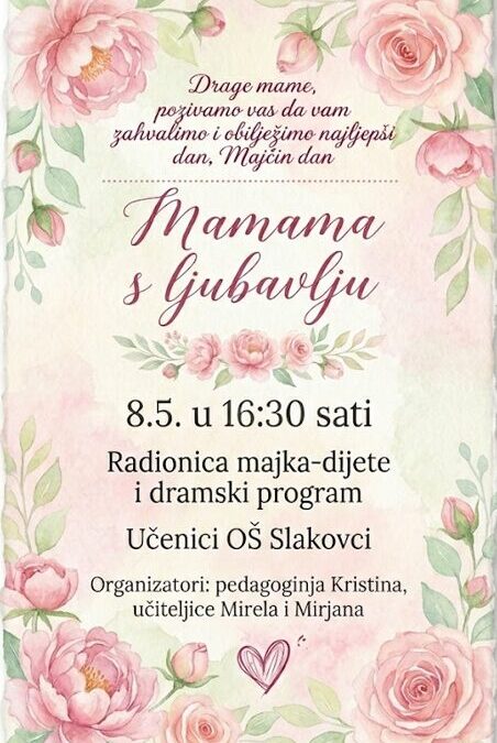 POZIV NA PROGRAM “Mamama s ljubavlju”
